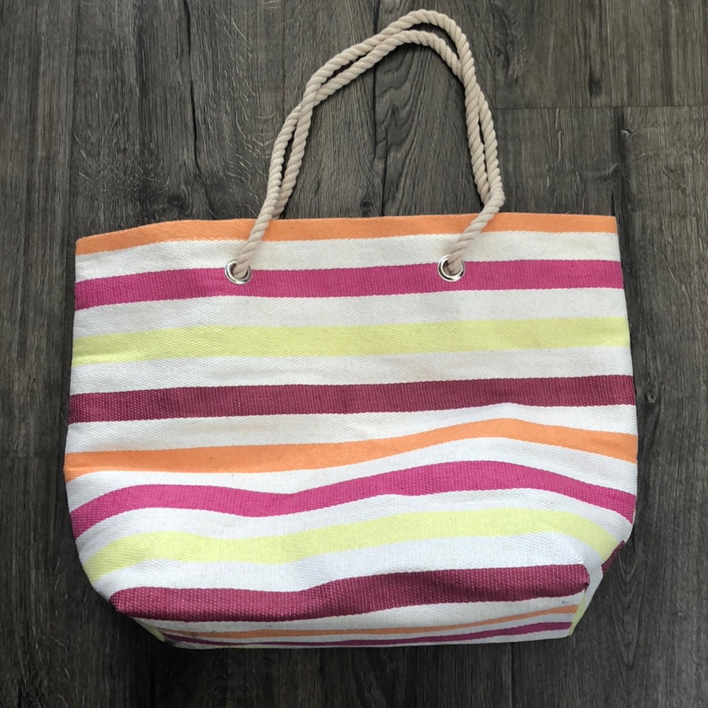 Striped tote
